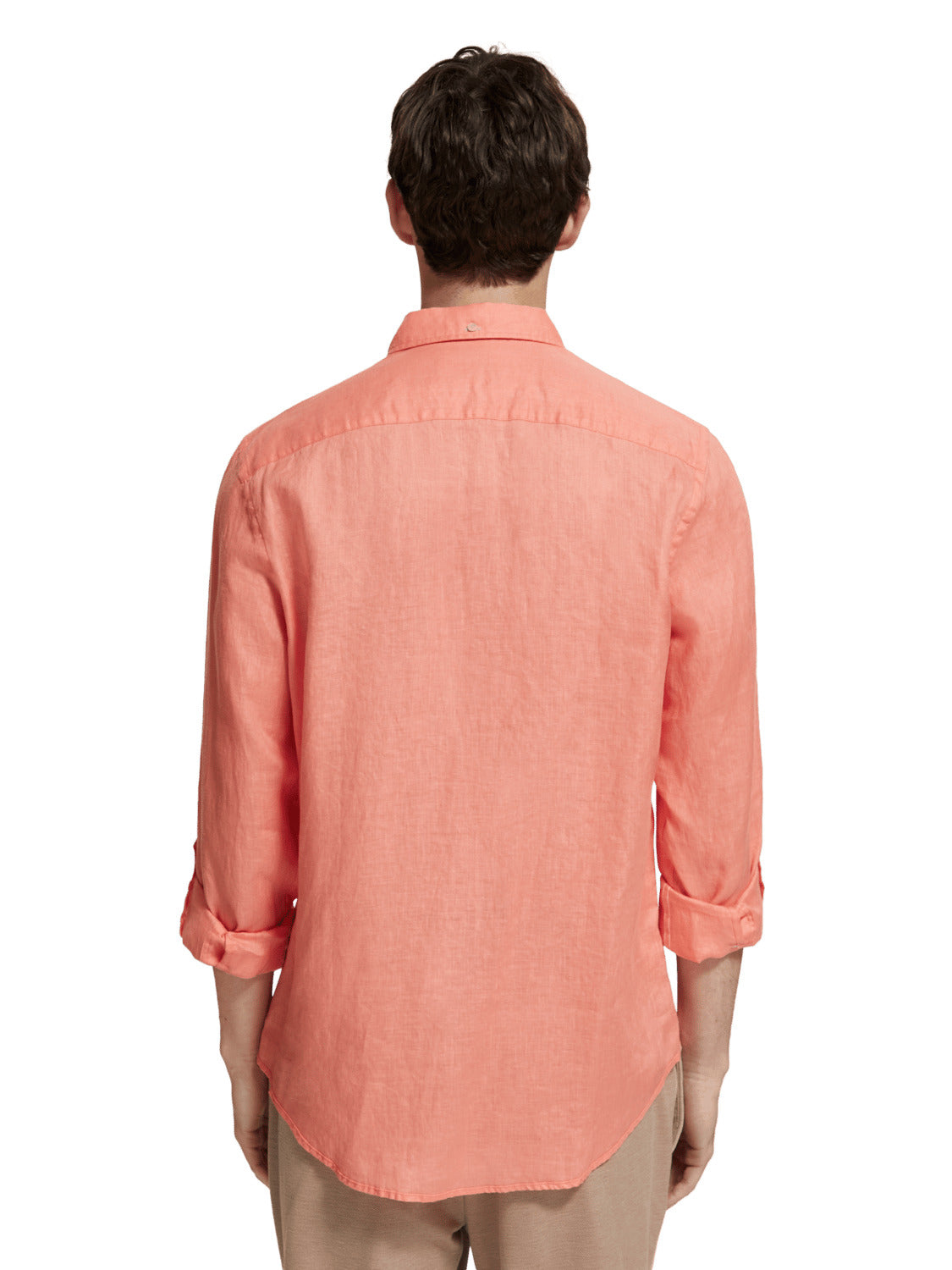 LINEN ROLL UP SHIRT CORAL REEF