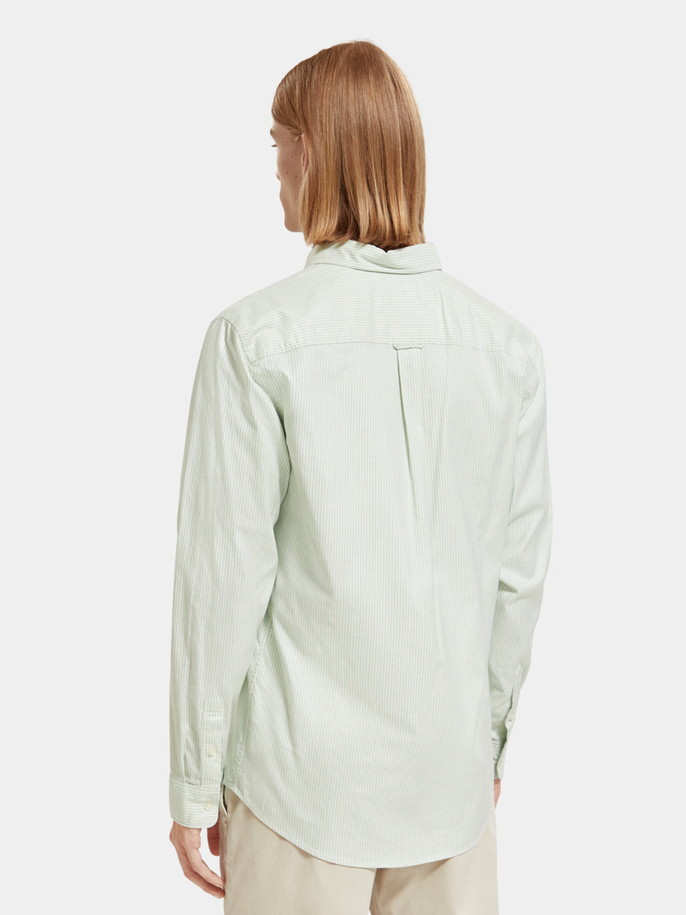 ESSENTIAL OXFORD STRIPE SHIRT SEAFOAM