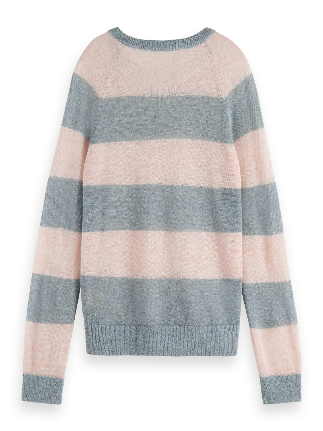 BLOCK STRIPE RAGLAN PULLOVER SEA FLOWER