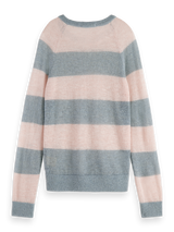 BLOCK STRIPE RAGLAN PULLOVER SEA FLOWER