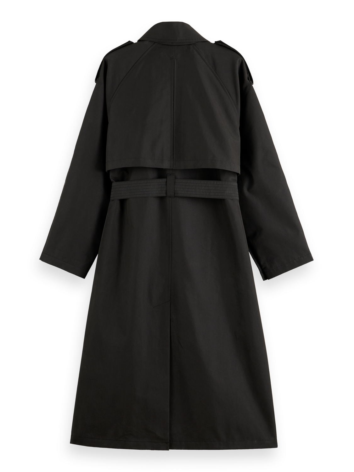 OVERSIZED BELTED TRENCHCOAT EVENING BLACK