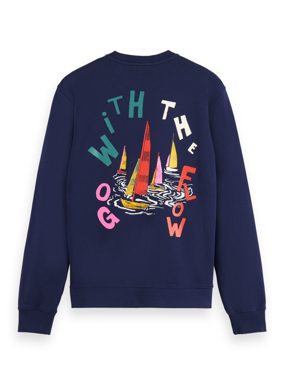 FRONT BACK BOATING ARTWORK SWEATER NAVY