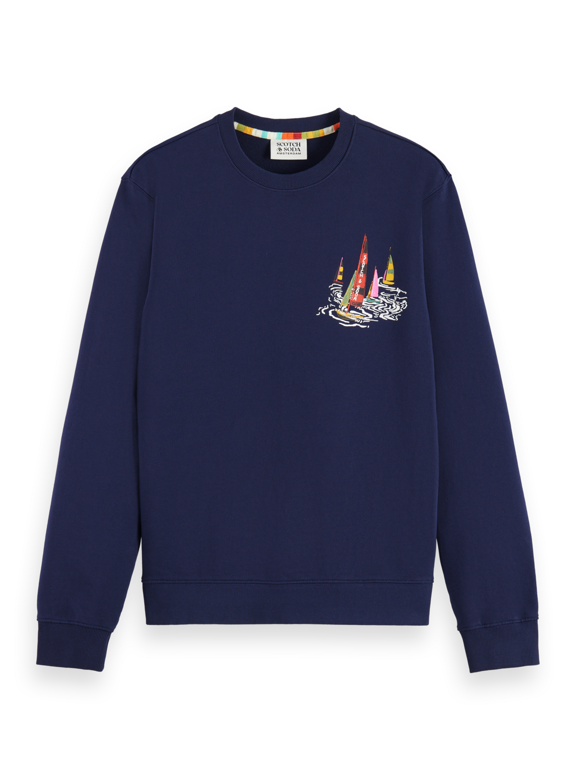 FRONT BACK BOATING ARTWORK SWEATER NAVY