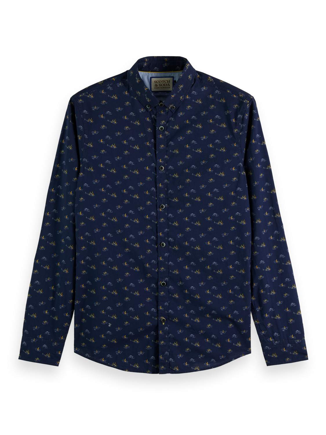 DITSY SAILBOAT SHIRT NAVY