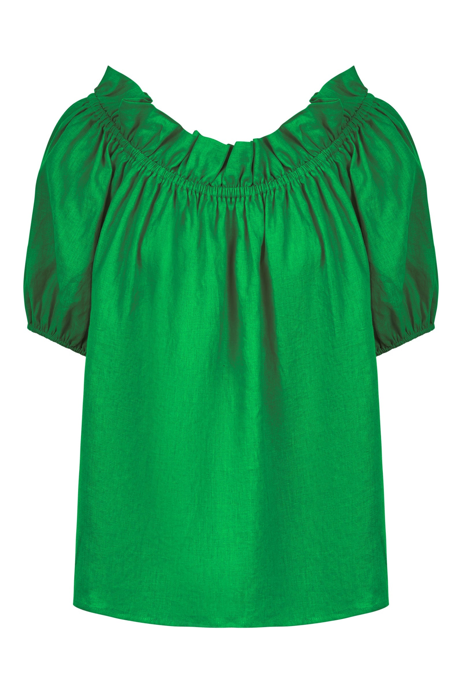 HALCYON RUCHED TOP EMERALD