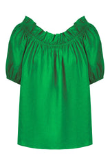 HALCYON RUCHED TOP EMERALD