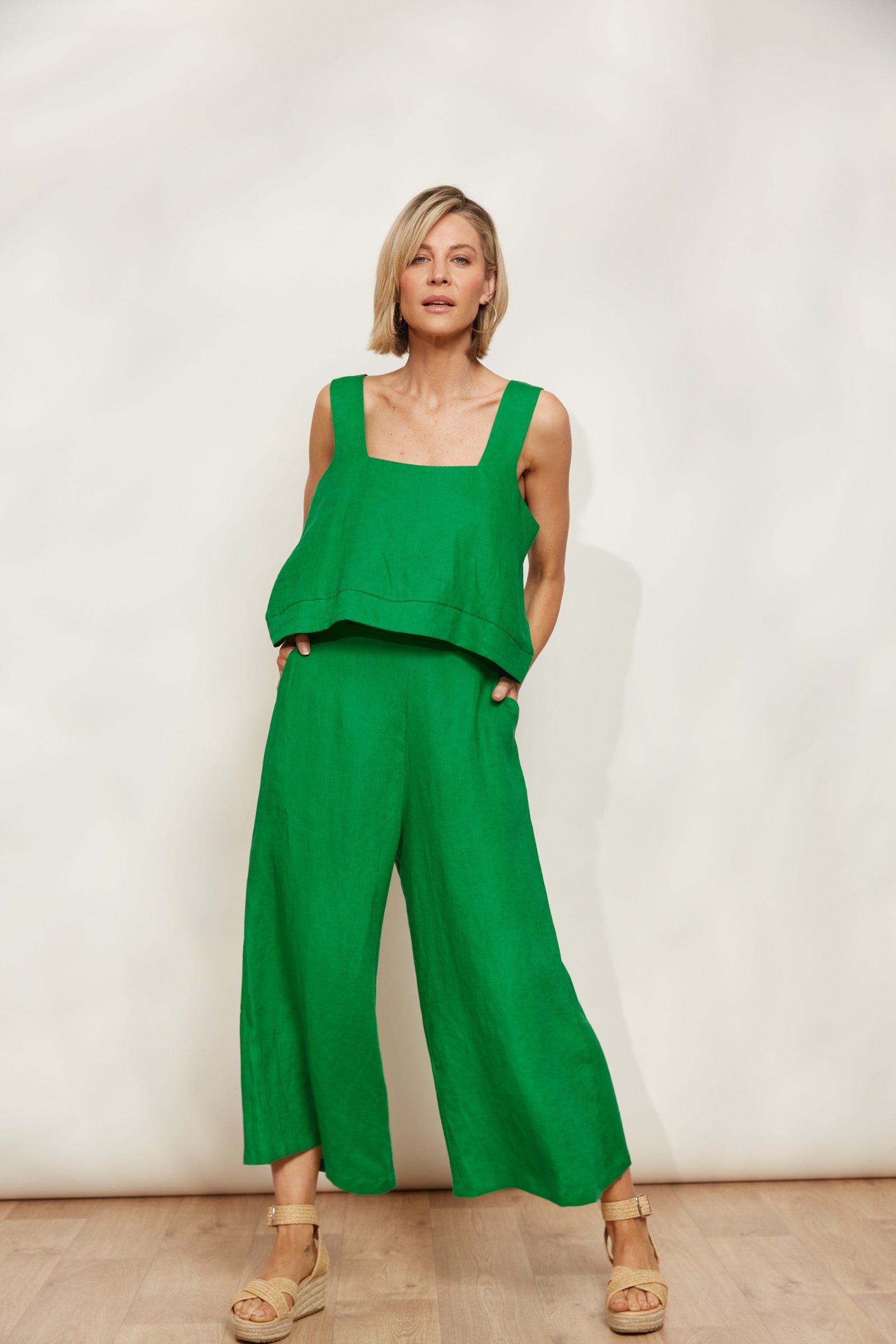 HALCYON CROP PANT EMERALD