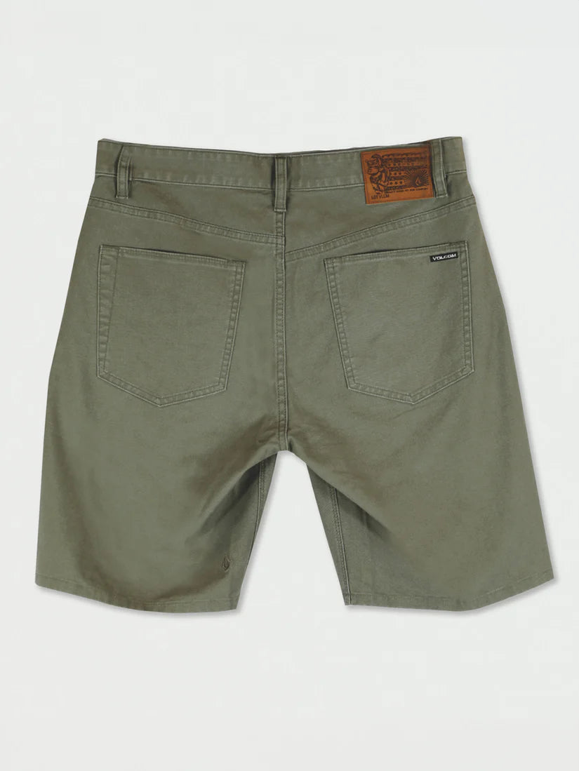 MODOWN CANVAS 5 POCKET SHORT ARMY GREEN COMBO