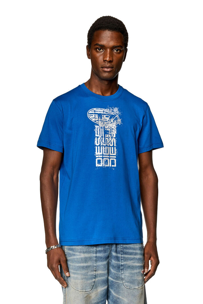 T-DIEGOR K68 T-SHIRT BLUE