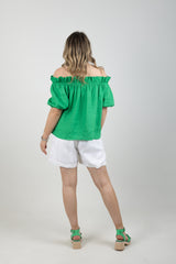 HALCYON RUCHED TOP EMERALD