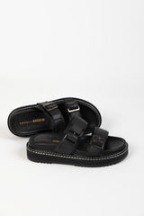 GIMLET SANDAL BLACK LEATHER