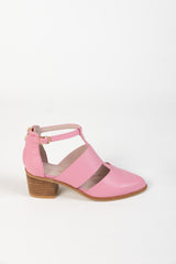 EMBER HEEL PINK LEATHER