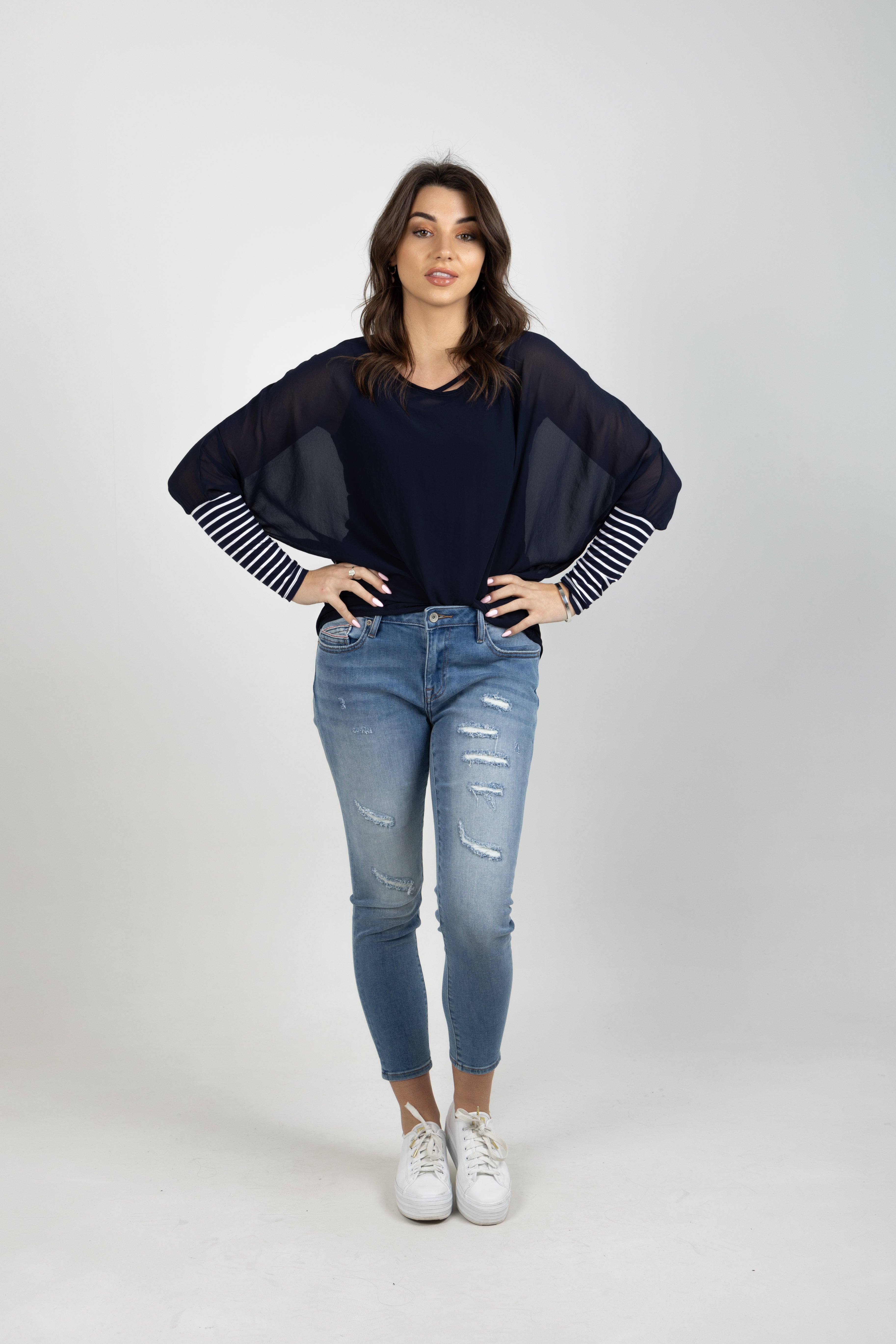 LUCY TOP BLUE NOIR