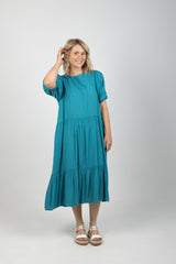 ZANZIBAR TIERED MAXI TEAL