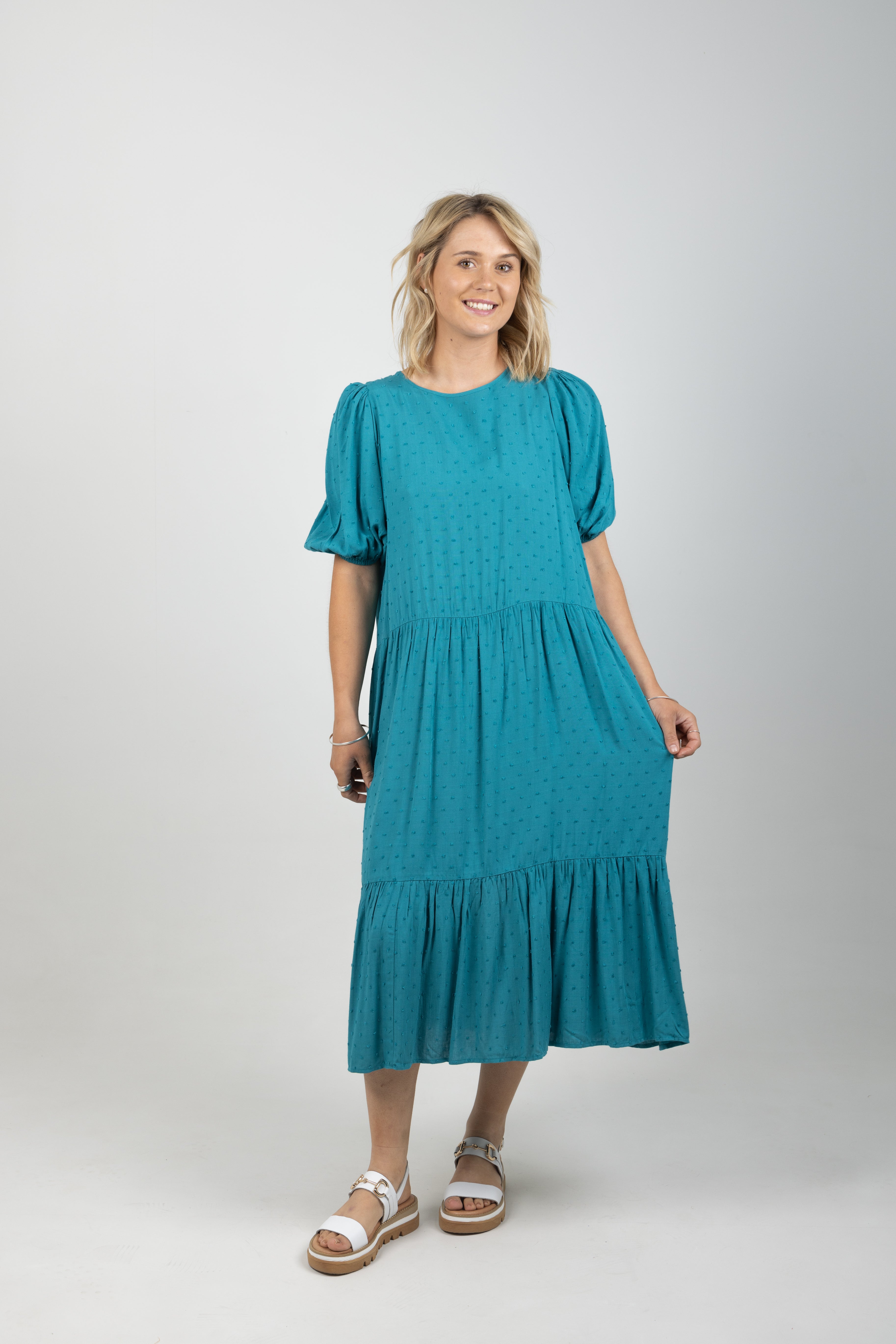 ZANZIBAR TIERED MAXI TEAL