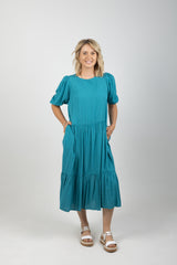 ZANZIBAR TIERED MAXI TEAL