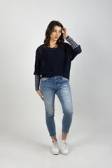 LUCY TOP BLUE NOIR