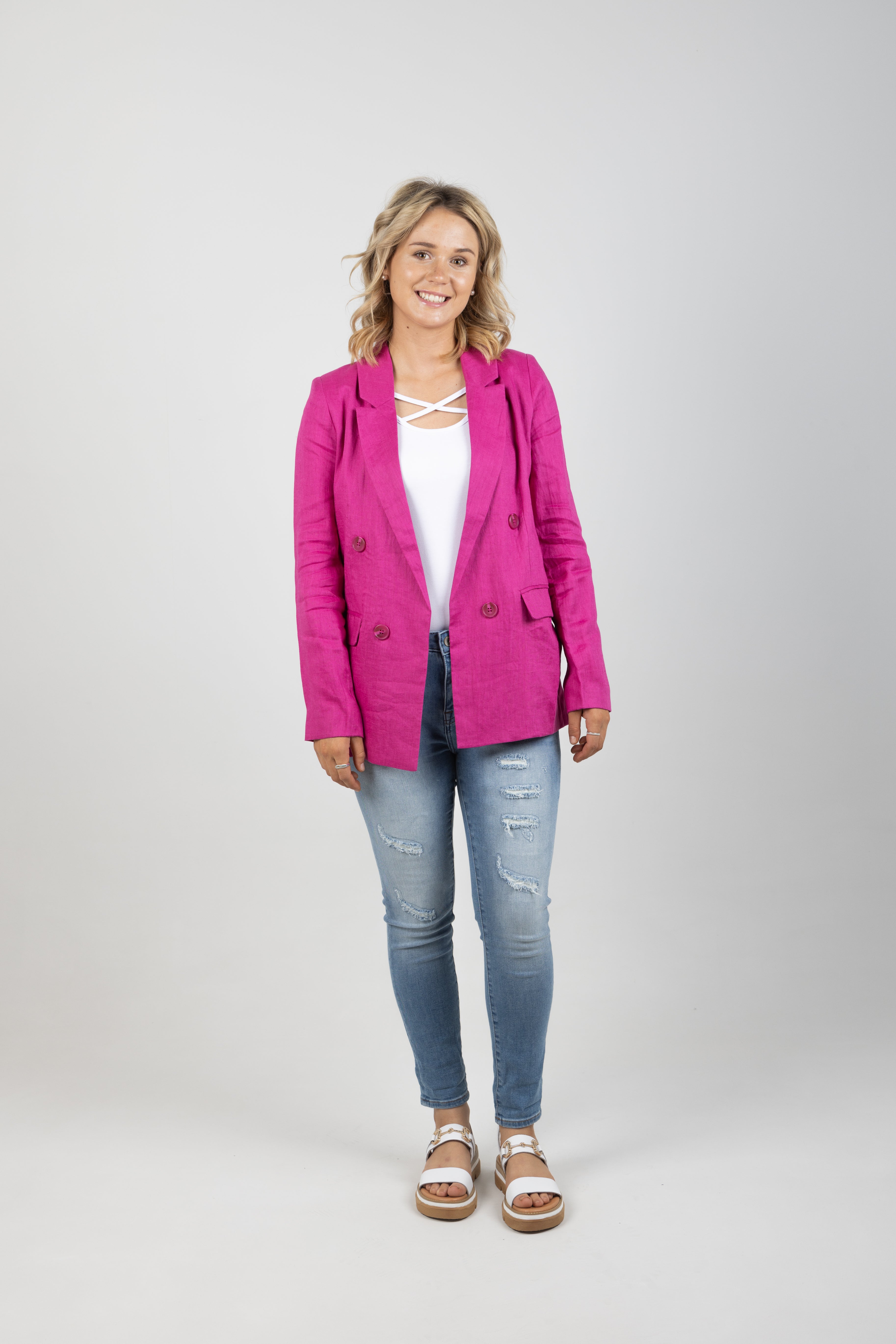 STAPLE NAMA BLAZER MAGENTA