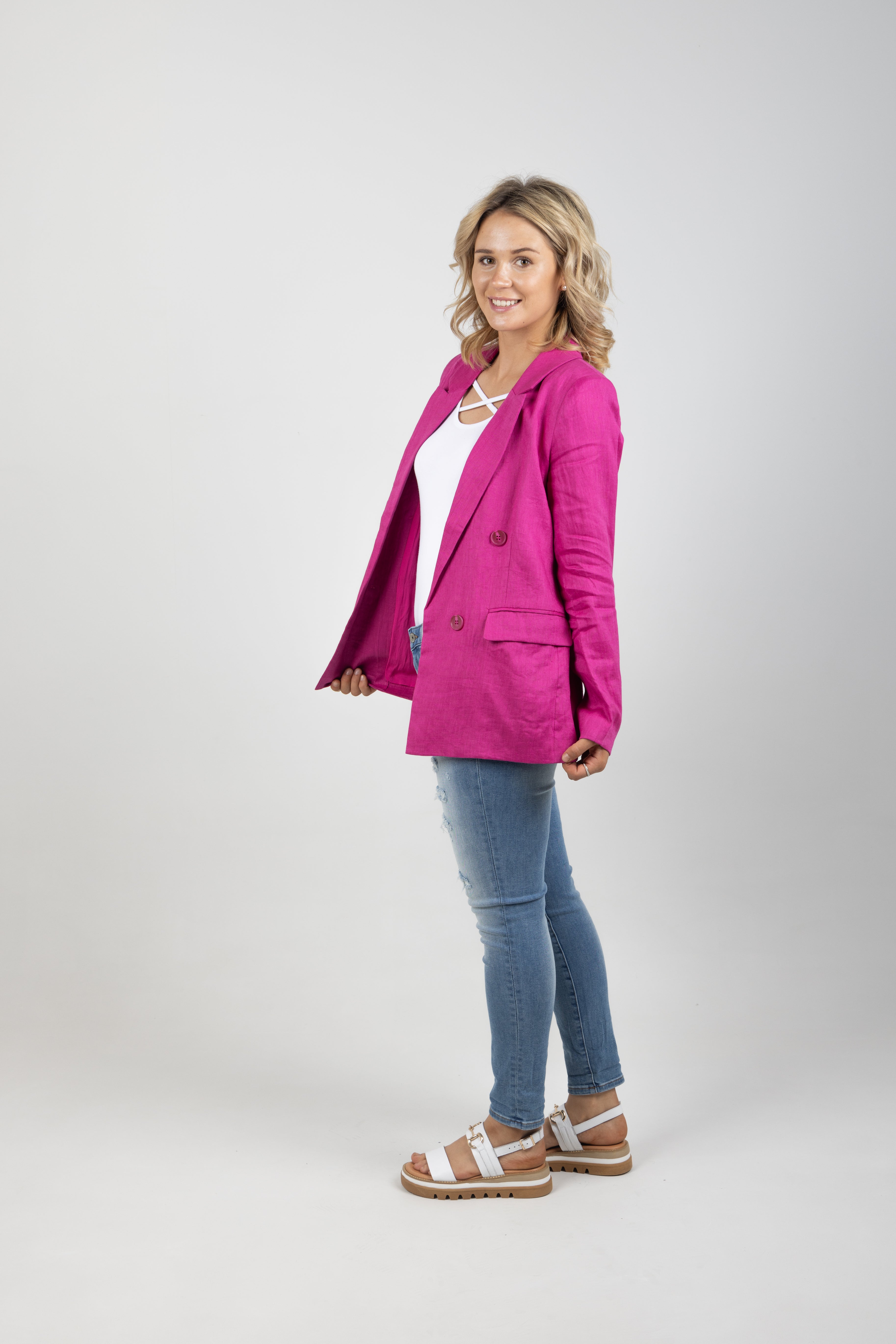 STAPLE NAMA BLAZER MAGENTA