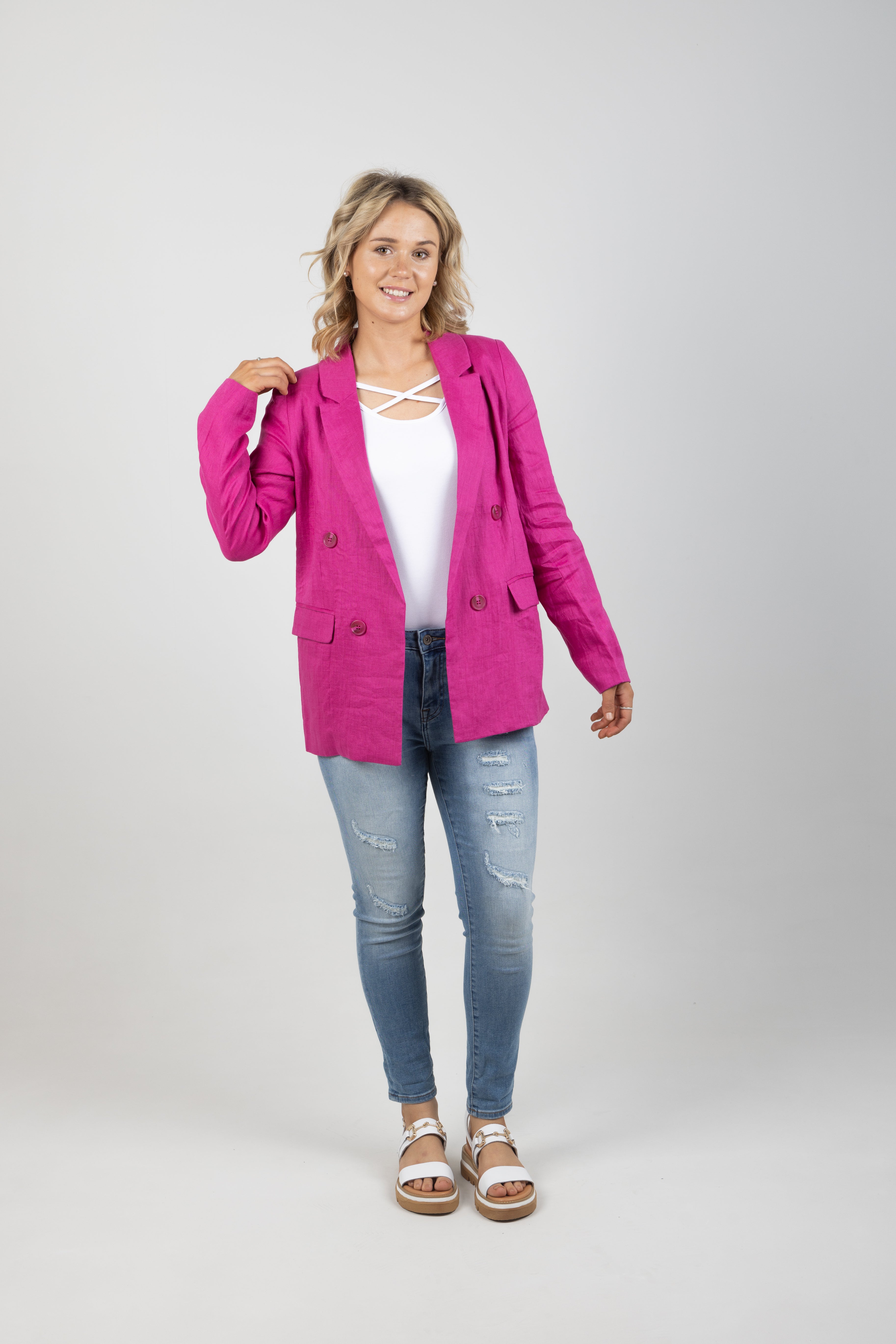 STAPLE NAMA BLAZER MAGENTA