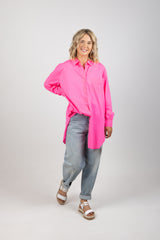 EXTRA OVERSIZED SHIRT FLUO PINK