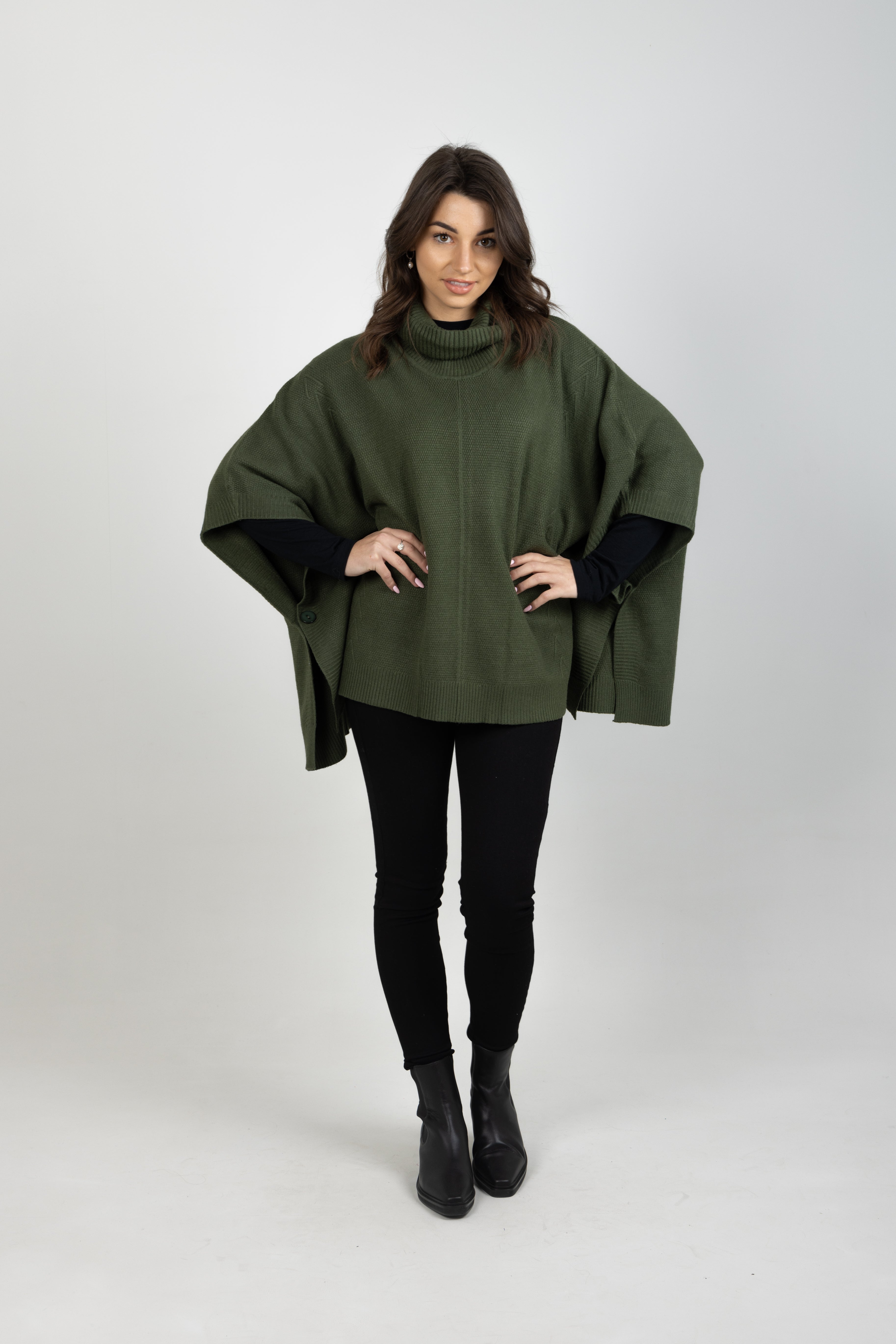 NAWI PONCHO OLIVE