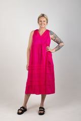 REMI TANK DRESS RASPBERRY