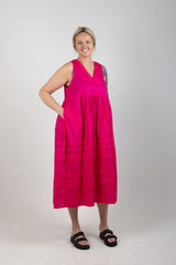 REMI TANK DRESS RASPBERRY