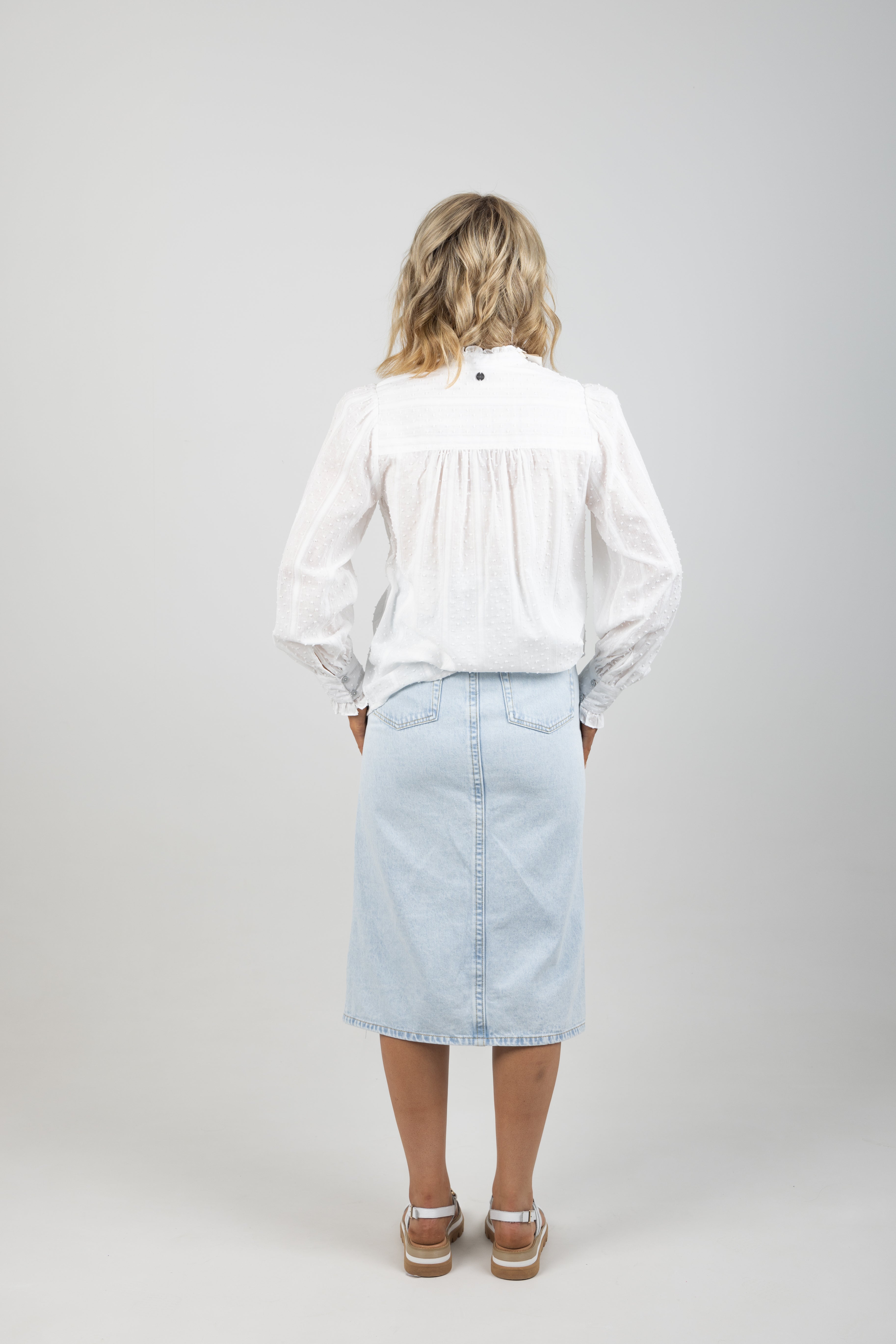 DOBBY BLOUSE OFF WHITE