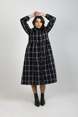 ALEAH DRESS BLACK PLAID