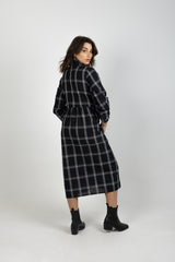 ALEAH DRESS BLACK PLAID