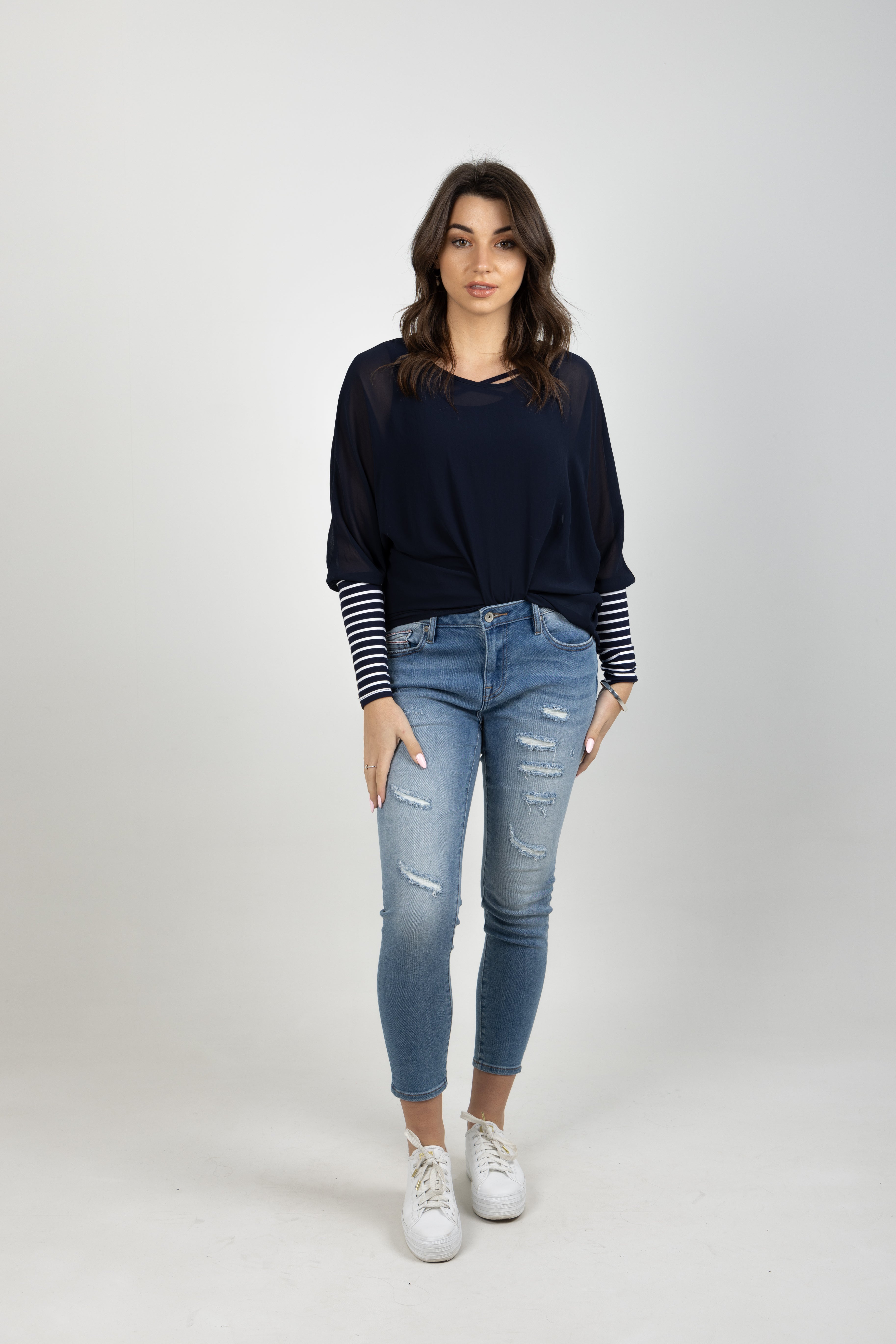 LUCY TOP BLUE NOIR