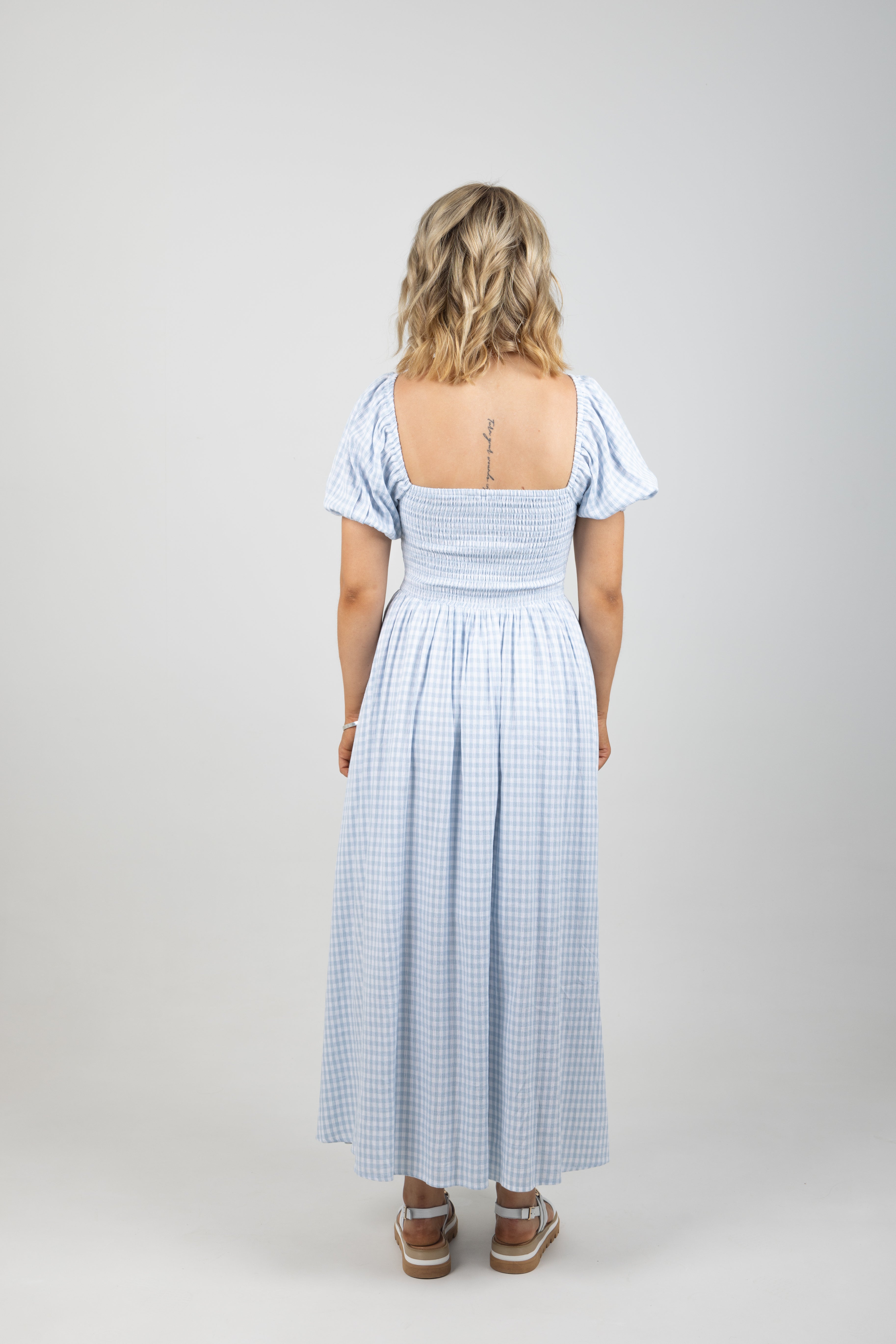 CELINE LOVER MIDI DRESS BLUE/WHITE