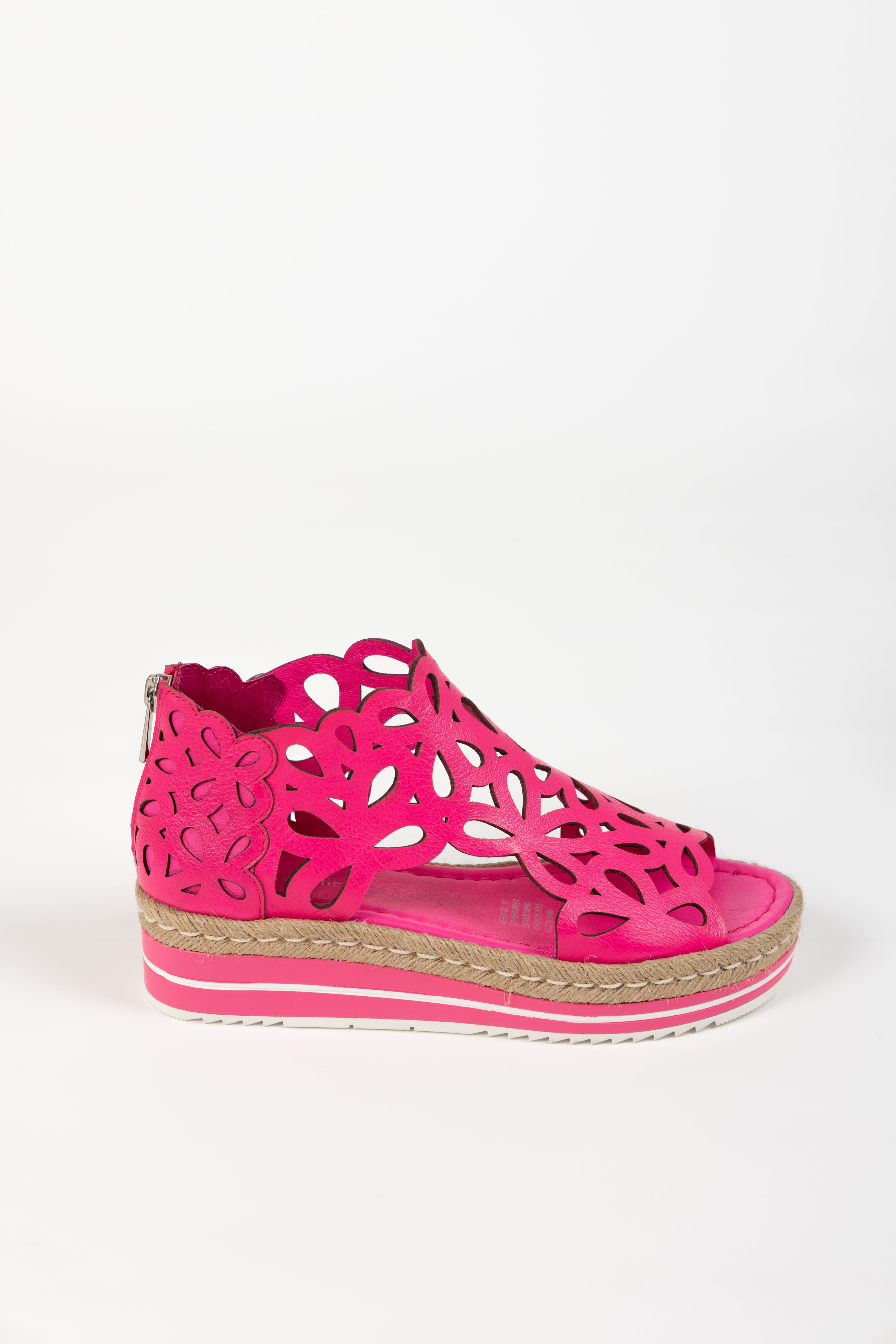 ADELY SANDAL HOT PINK LEATHER