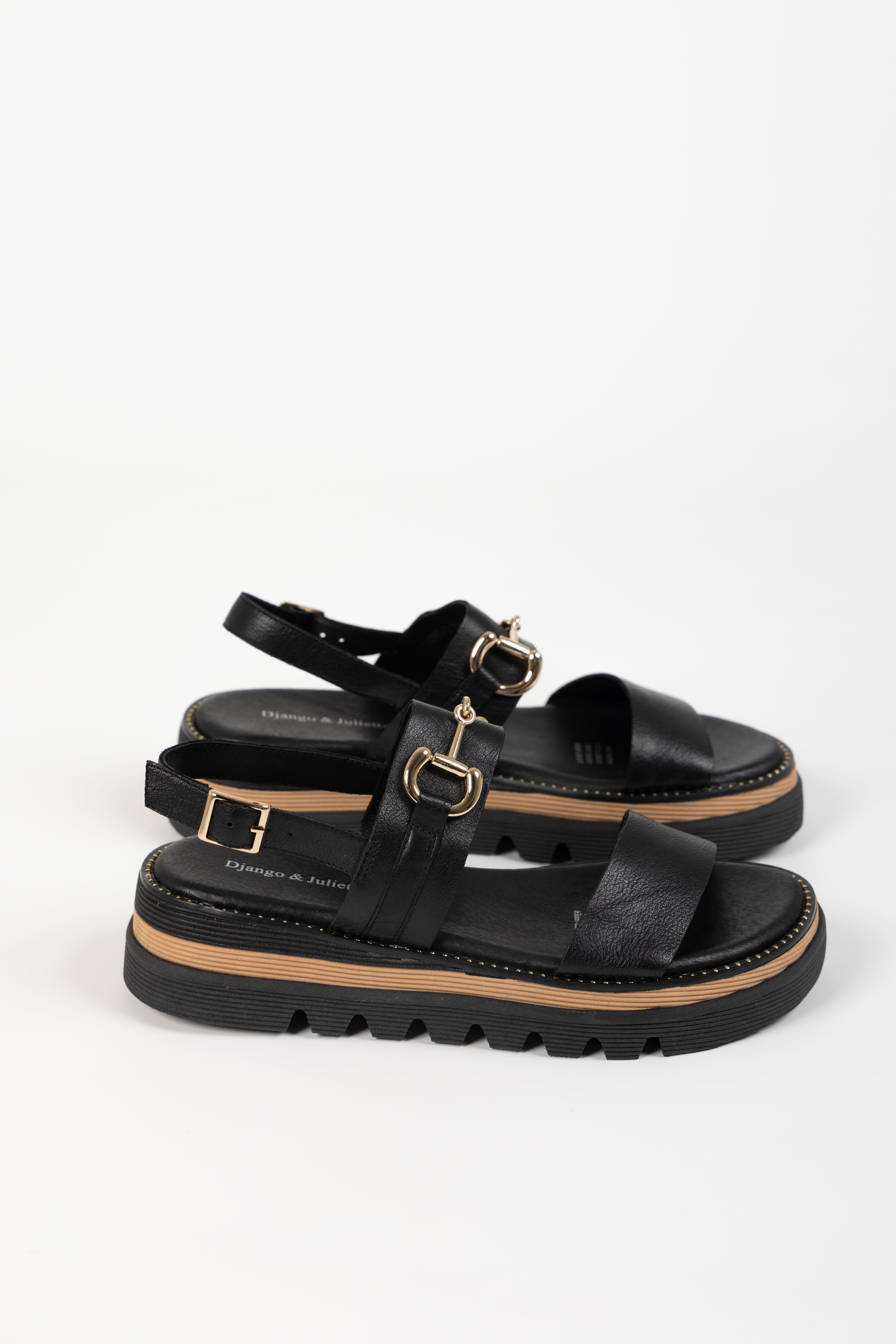 SABRI SANDALS BLACK LEATHER