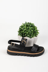 SABRI SANDALS BLACK LEATHER