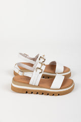 SABRI SANDALS WHITE LEATHER