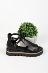 SORENS SANDAL BLACK LEATHER