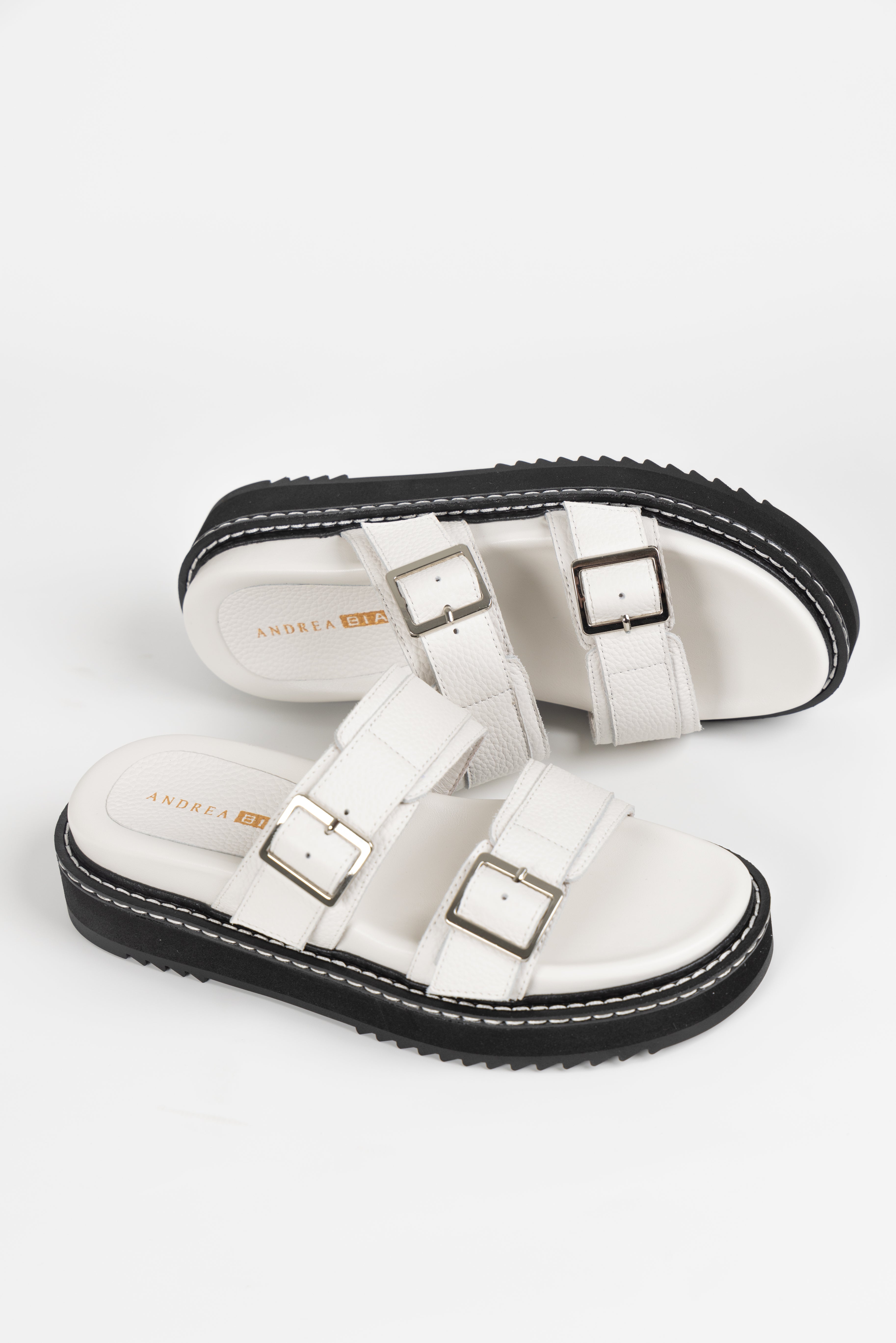 GIMLET SANDAL WHITE TUMBLE LEATHER