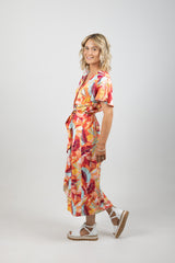 PAPAYA MAXI WRAP DRESS