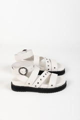 ISEE SANDAL WHITE TUMBLE LEATHER