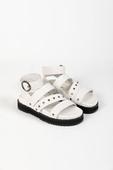 ISEE SANDAL WHITE TUMBLE LEATHER