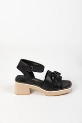 IMAGINE SANDAL BLACK LEATHER