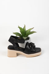 IMAGINE SANDAL BLACK LEATHER