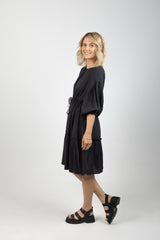 STAPLE TIE DRESS BLACK