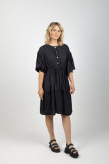 STAPLE TIE DRESS BLACK