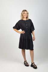 STAPLE TIE DRESS BLACK