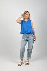 ADELFIA TIE TOP COBALT