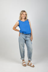 ADELFIA TIE TOP COBALT