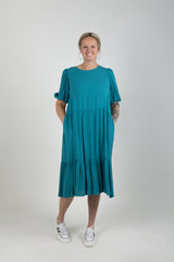 ZANZIBAR TIERED MAXI TEAL